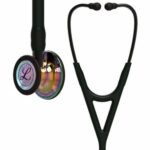 3M™ Littmann® Cardiology IV™ Stethoscope, 6165, Rainbow-Finish Chestpiece, Black Tube, Black Stem, 27 in, 3 Each/Case