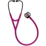 3M™ Littmann® Cardiology IV™ Stethoscope, High Polish RainbowChestpiece, Raspberry Tube, Smoke Stem and Headset, 6241 - Image 3