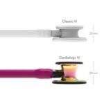3M™ Littmann® Cardiology IV™ Stethoscope, High Polish RainbowChestpiece, Raspberry Tube, Smoke Stem and Headset, 6241 - Image 4
