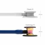3M™ Littmann® Cardiology IV™ Stethoscope, High Polish RainbowChestpiece, Navy Tube, Black Stem and Headset, 6242 - Image 4