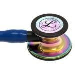 3M™ Littmann® Cardiology IV™ Stethoscope, High Polish RainbowChestpiece, Navy Tube, Black Stem and Headset, 6242 - Image 3