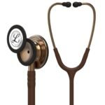 3M Littmann Classic III Monitoring Stethoscope, 5809, Copper-Finish Chest Piece, Chocolate Tube, 27 in, 3 Each/Case