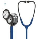 3M Littmann Classic III Monitoring Stethoscope, 5863, Mirror - FinishChestpiece, Navy Blue Tube, Smoke Stem