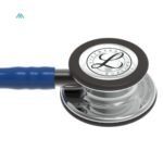 3M Littmann Classic III Monitoring Stethoscope, 5863, Mirror - FinishChestpiece, Navy Blue Tube, Smoke Stem - Image 2
