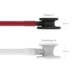 3M Littmann Classic III Stethoscope, 5868, Black-Finish Chestpieceand Stem, Burgundy Tube, 27 in, 3 Each/Case - Image 4