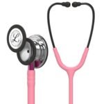 3M Littmann Classic III Stethoscope, Mirror Finish Chestpiece, PearlPink Tube, Pink Stem and Smoke Headset, 5962
