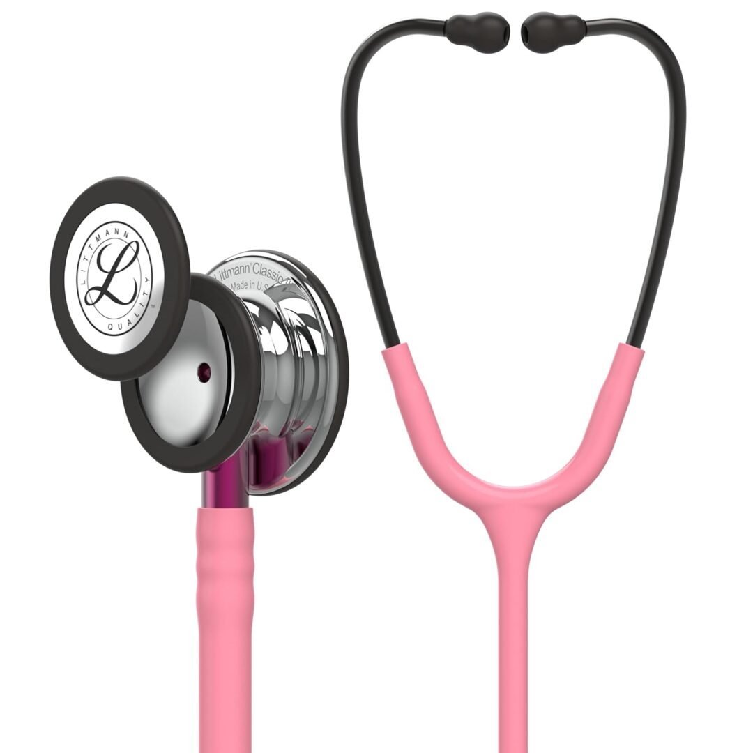 3M Littmann Classic III Stethoscope, Mirror Finish Chestpiece, PearlPink Tube, Pink Stem and Smoke Headset, 5962 3M Littmann Classic III Stethoscope, Mirror Finish Chestpiece, PearlPink Tube, Pink Stem and Smoke Headset, 5962