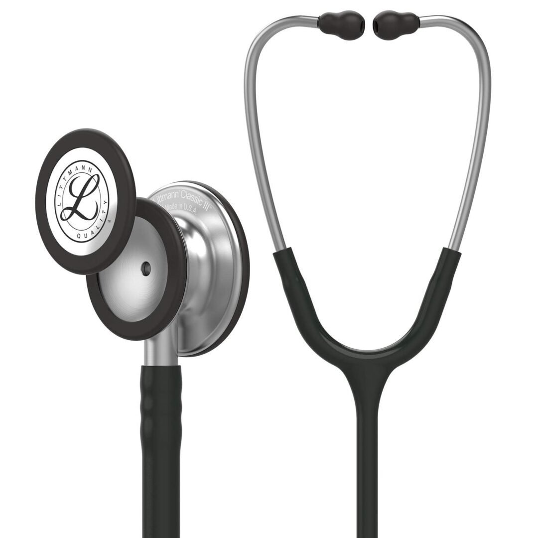 3M Littmann Classic III Stethoscope, 5620, Standard-FinishChestpiece, Black Tube, 27 in, 3 Each/Case 3M Littmann Classic III Stethoscope, 5620, Standard-FinishChestpiece, Black Tube, 27 in, 3 Each/Case