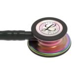 3M Littmann Classic III Stethoscope, 5870, Rainbow-Finish Chestpiece,Black Tube, Black Stem, 27 in - Image 4