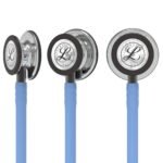 3M Littmann Classic III Stethoscope, Mirror Finish Chestpiece, CeilBlue Tube, Smoke Stem and Headset, 5959 - Image 4