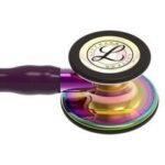 3M™ Littmann® Cardiology IV™ Stethoscope, 6205, Rainbow-FinishChestpiece, Plum Tube, Violet Stem, 27 in, 3 Each/Case - Image 2